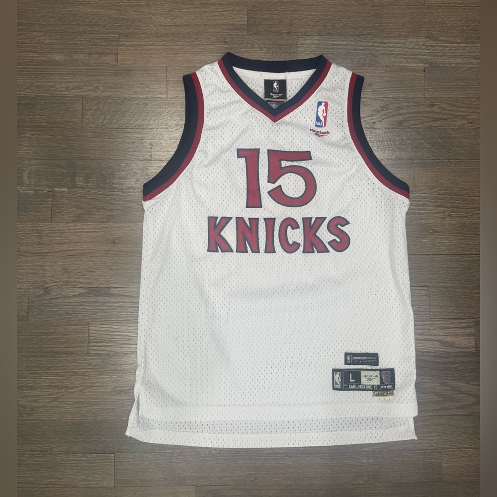 Earl Monroe New York Knicks 1979-1980 Throwback Jersey - YOUTH LARGE